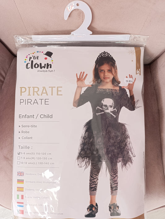 Déguisement pirate tutu 5/6ans