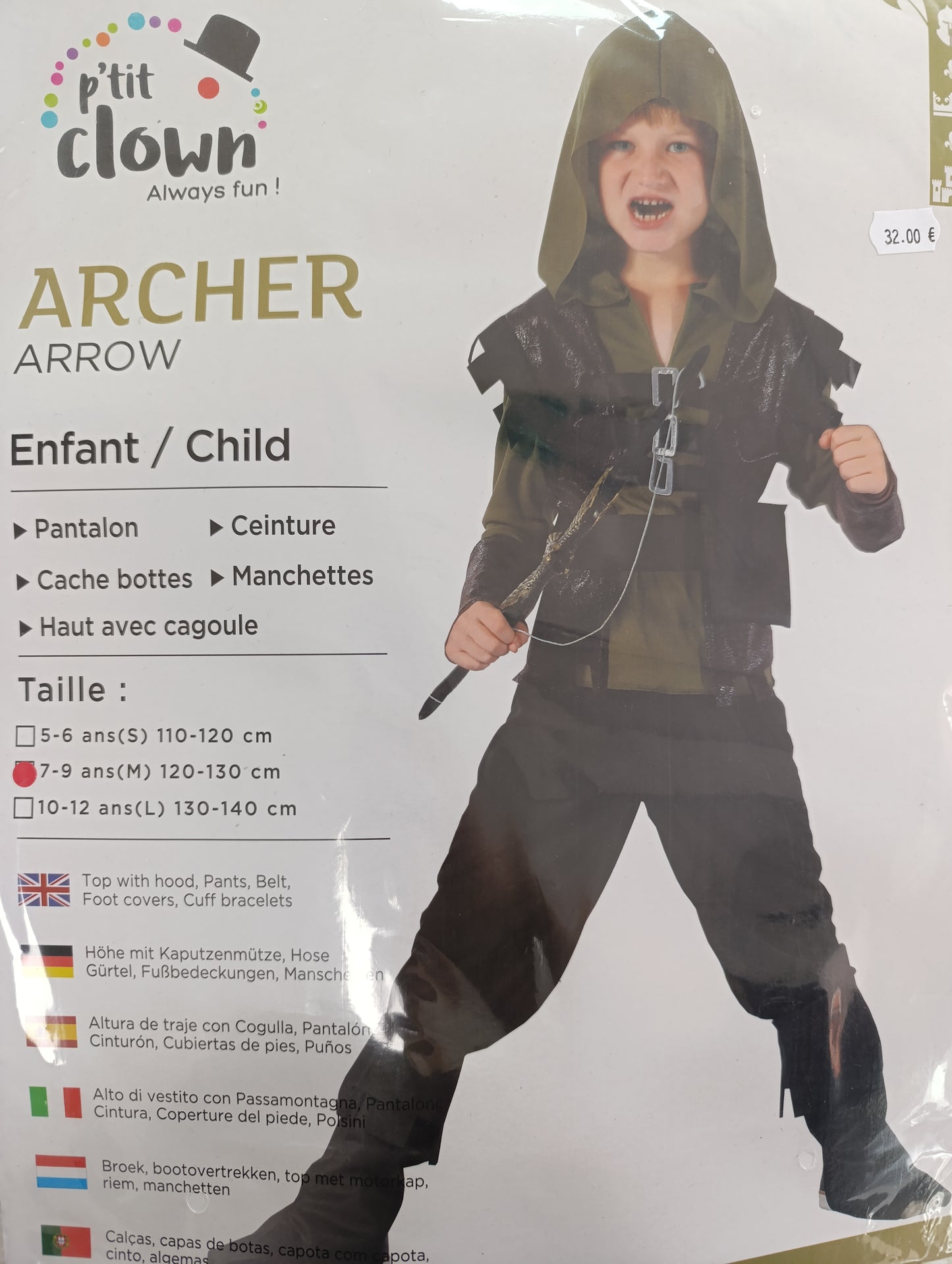 Déguisement archer 7/9ans