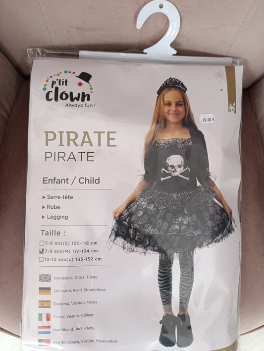 Déguisement pirate tutu 7/9 ans