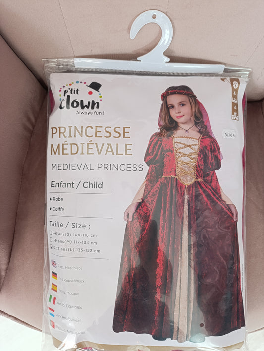 Déguisement princesse médiévale 10/12 ans