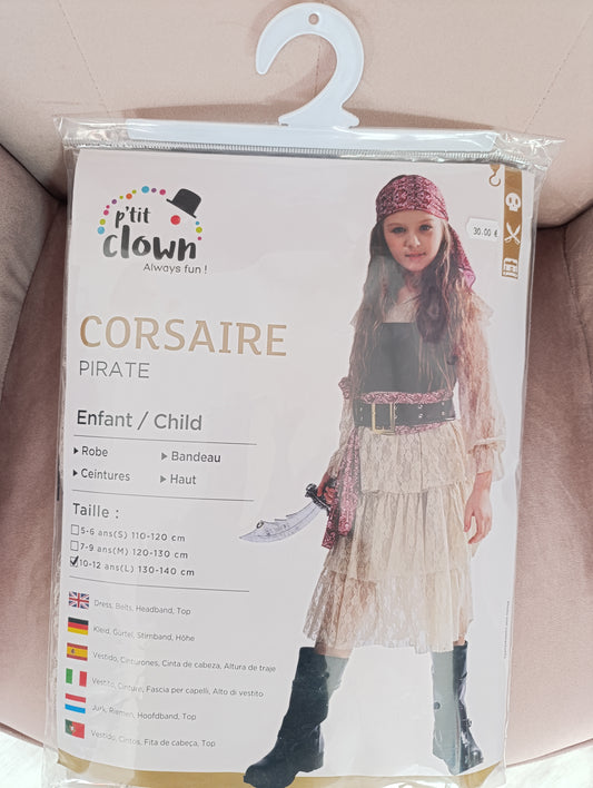 Déguisement corsaire fille 10/12ans