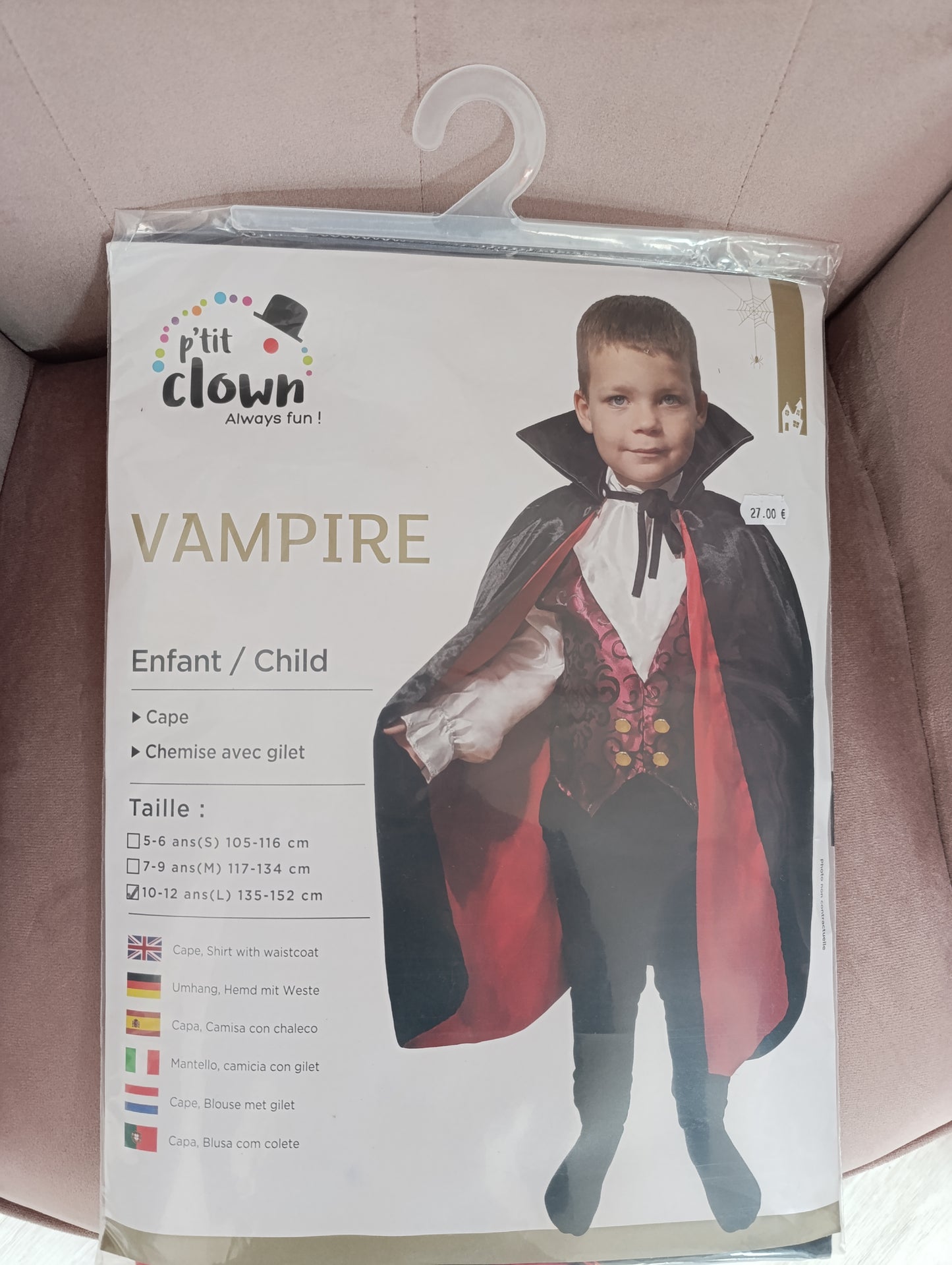 Déguisement vampire 10/12ans