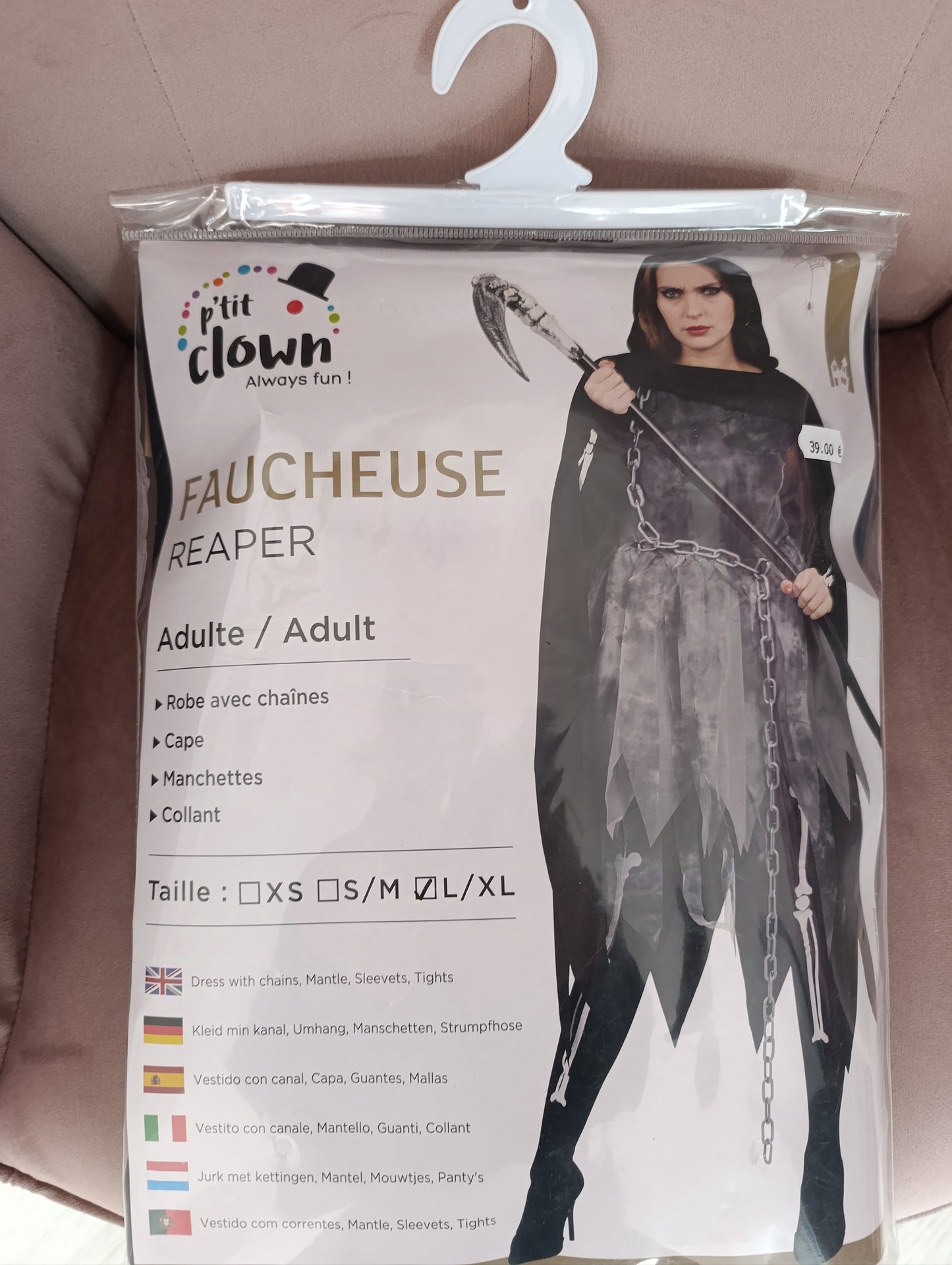 Déguisement faucheuse femme S/M