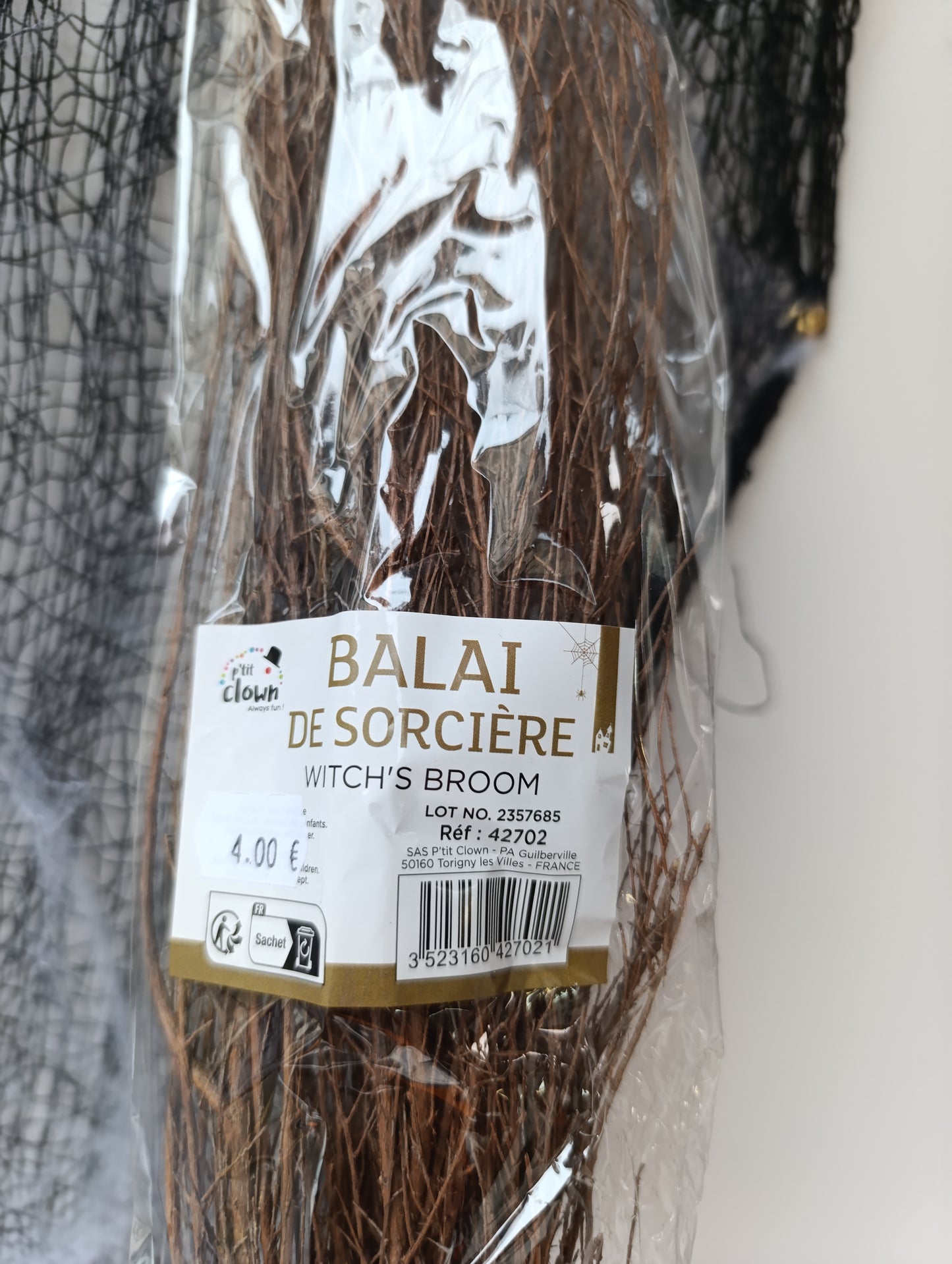 Balai de sorcière 109cm enfant