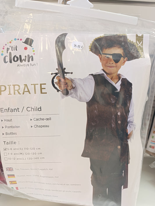 Déguisement pirate luxe 5/6ans