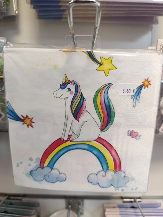 Serviettes licorne lot de 20