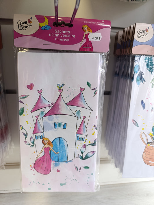 Sachets d'anniversaire princesses lot 8