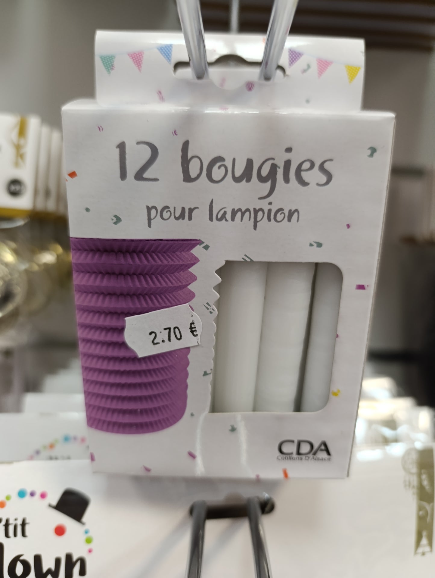 Bougies pour lampions lot de 12