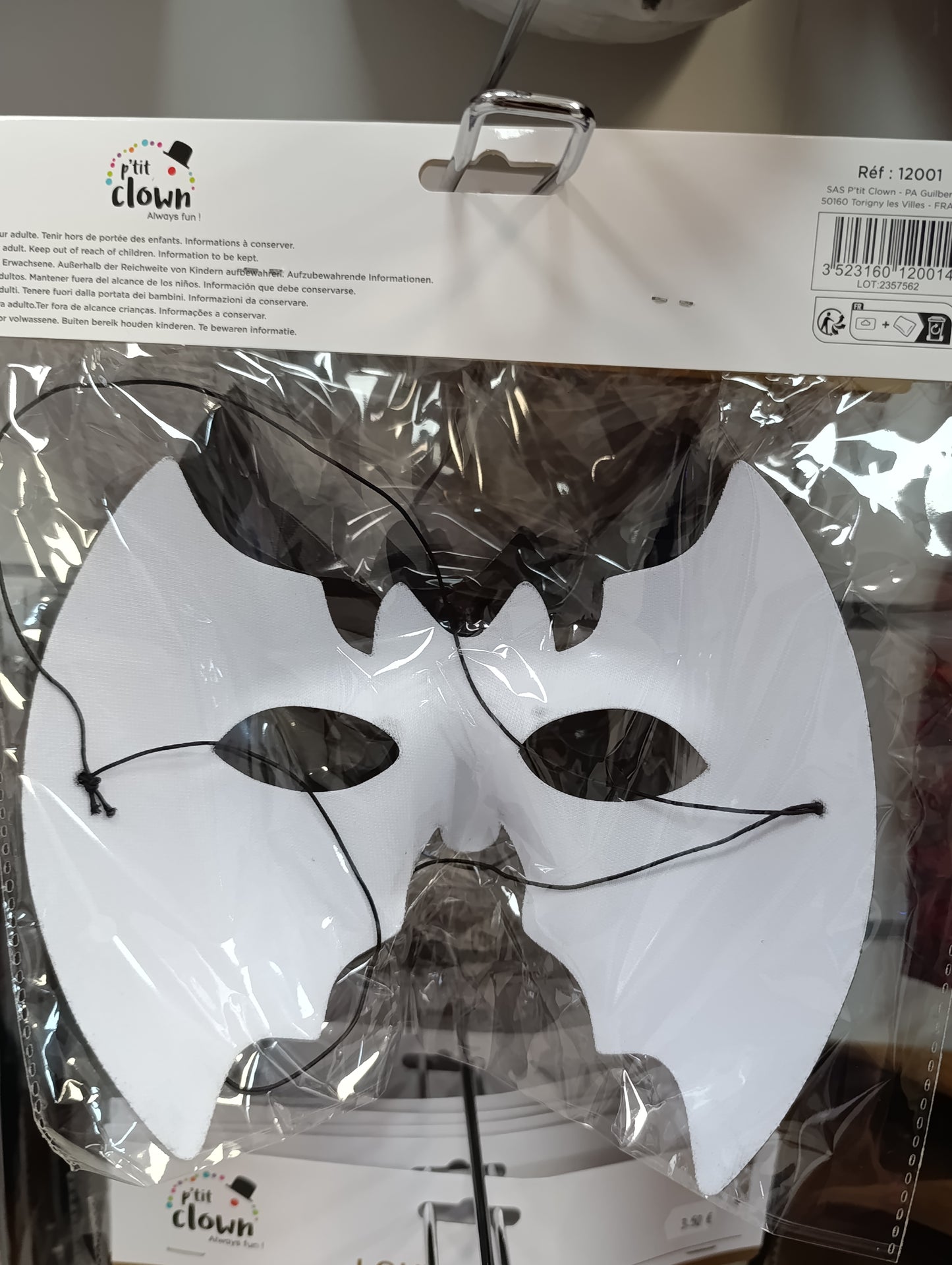 Masque chauve souris noir