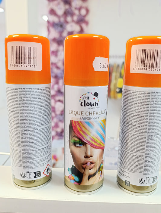 Laque cheveux orange