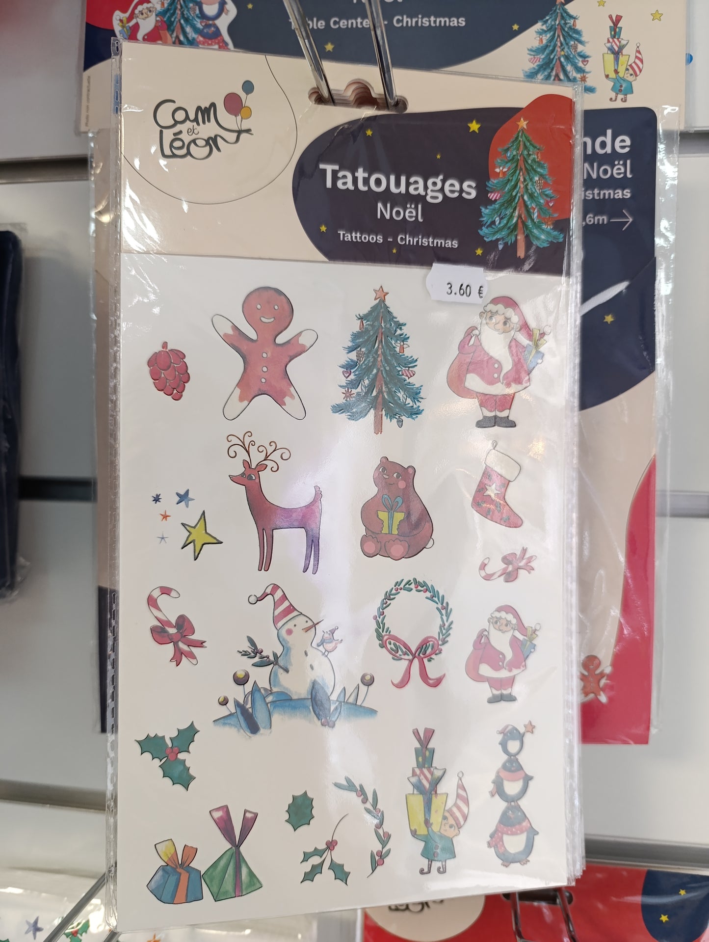 Tatouages éphémères noël