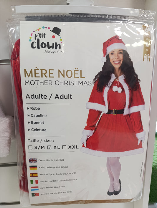 Déguisement mère noël adulte XL