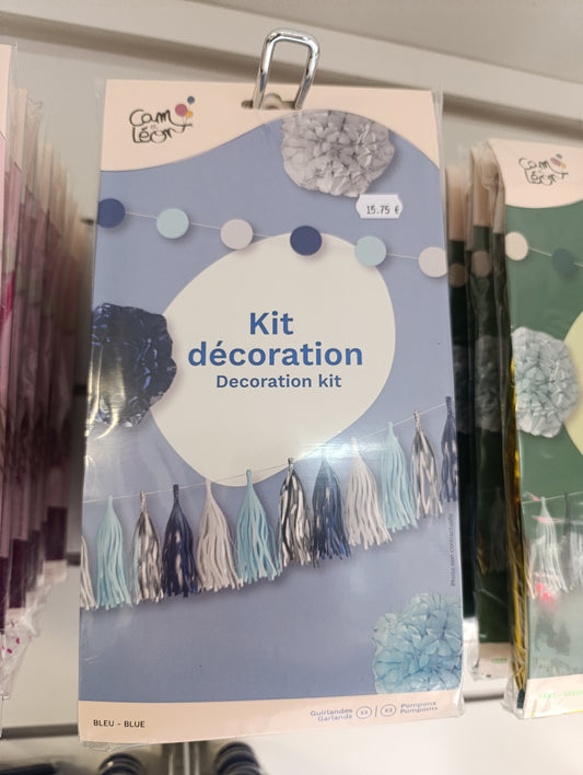 Kit décoration DIY bleu