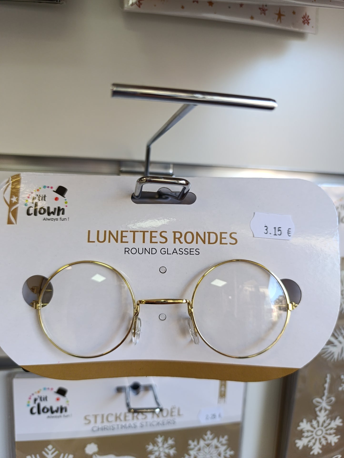 Lunettes rondes père noël