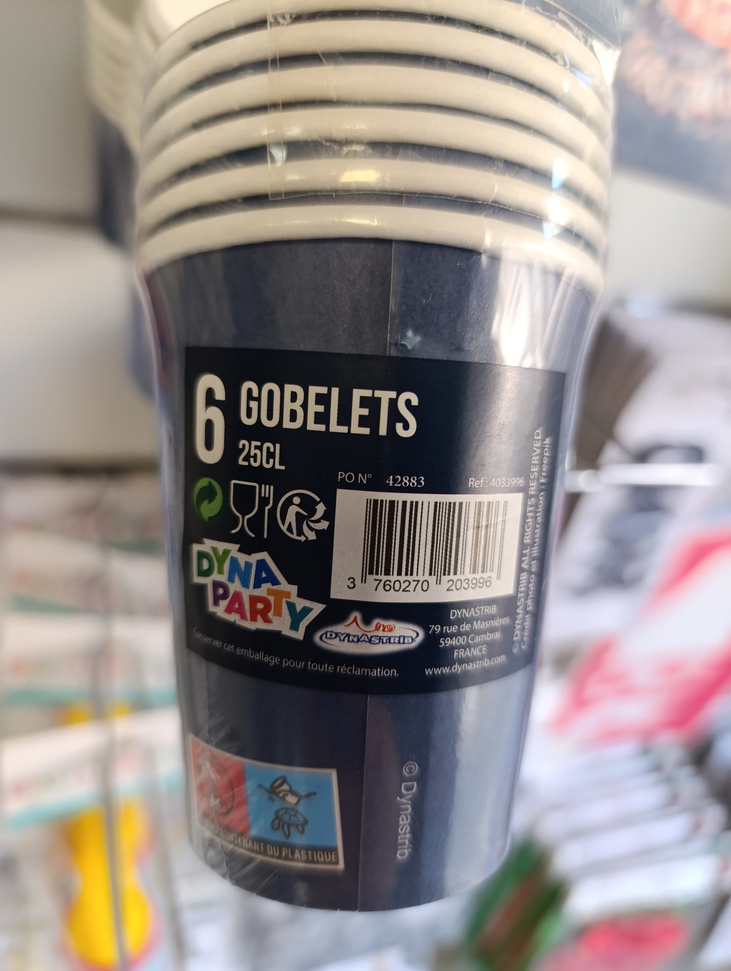 Gobelets renne 25cl lot de 6