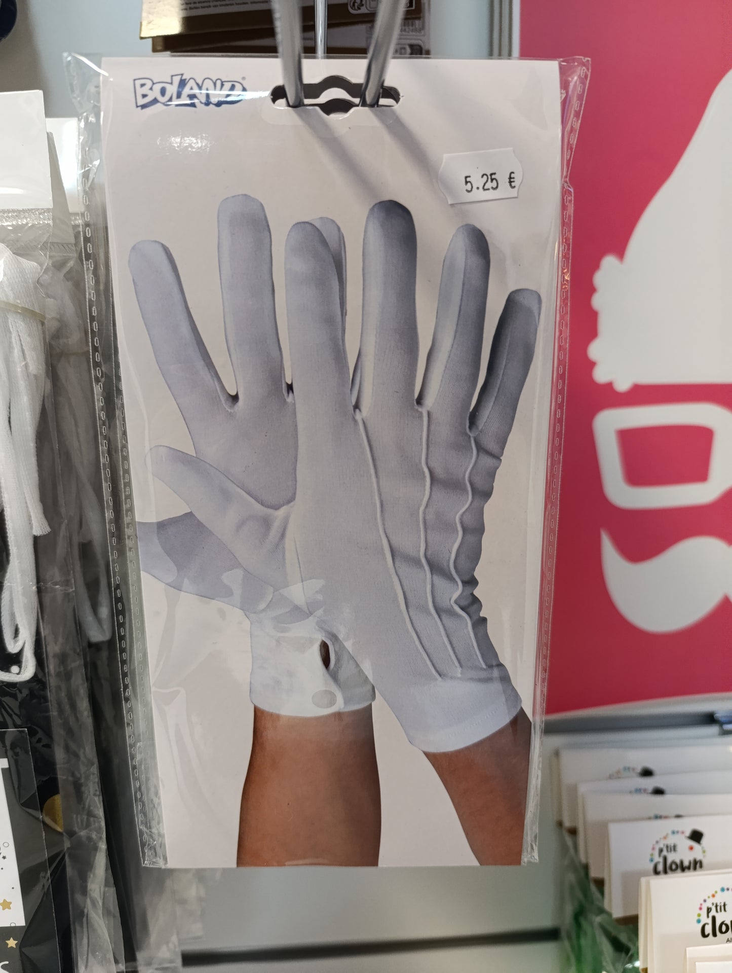 Gants blancs père noel