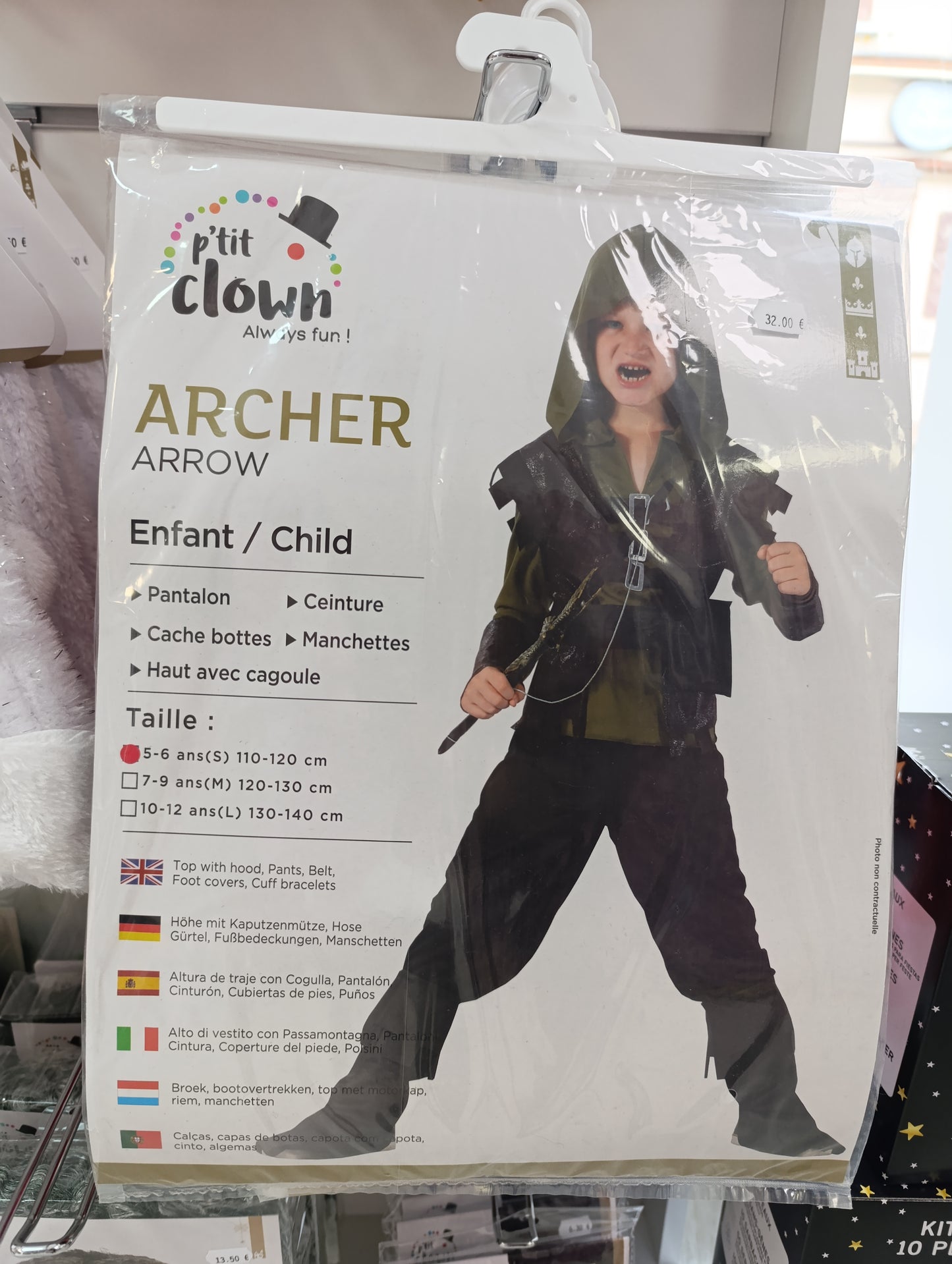 Déguisement archer 5/6ans