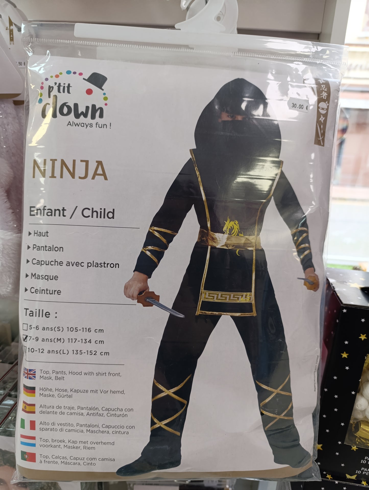 Déguisement ninja enfant 7/9ans