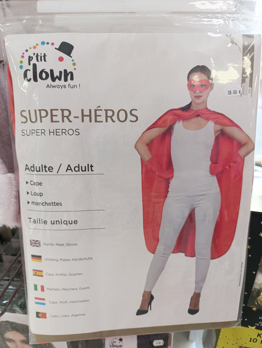 Déguisement super heros adulte rouge