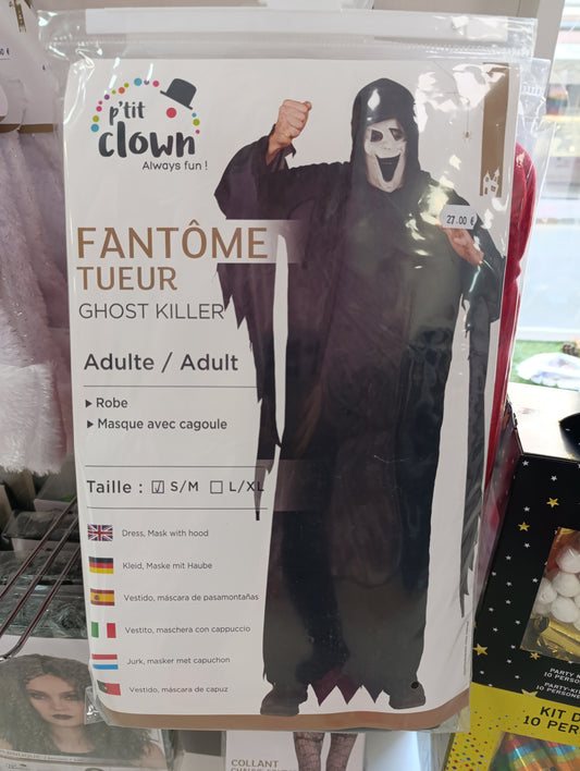 Déguisement fantôme tueur (Scream)S/M