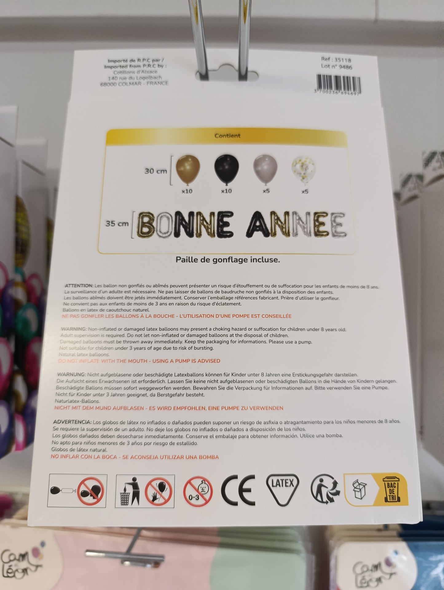 Kit guirlande 30 ballons+ bonne année