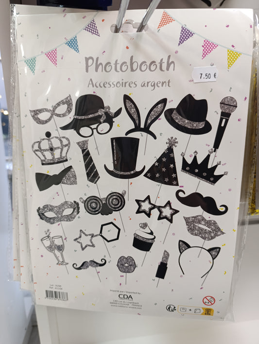 Photobooth accessoires argent