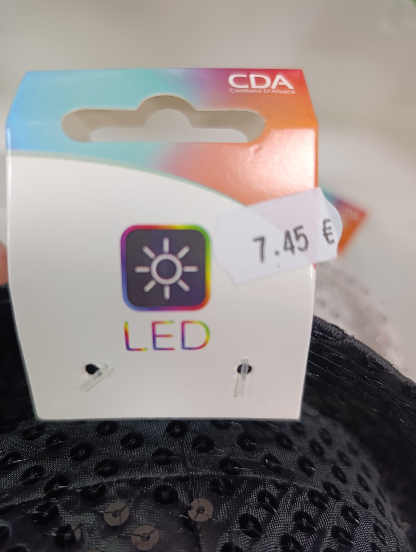 Chapeau à sequins argent lumineux led